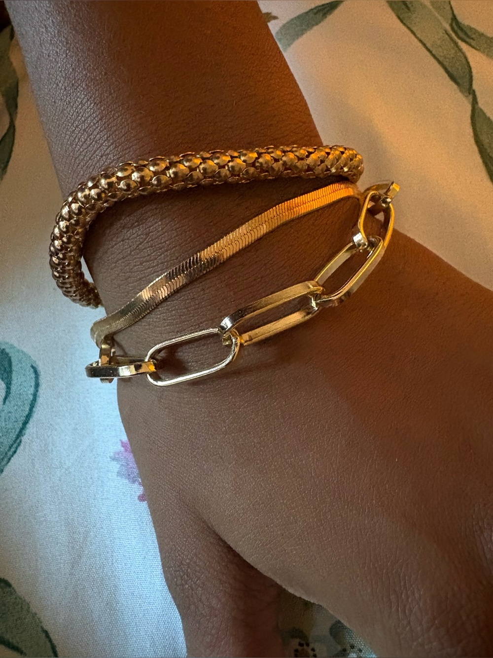 Gold-Tone Triple Bracelet Stack Set - Women Jewelry